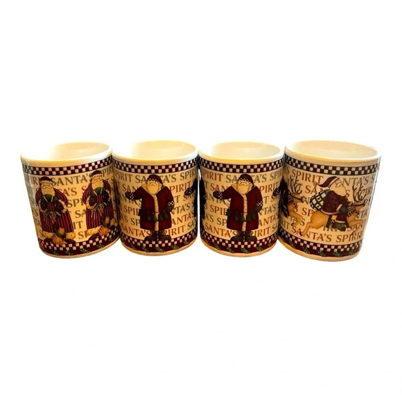 Debbie Mumm Santa’s Spirit Coffee Mug Set New With out 📦 - Picture 1 of 10